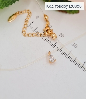 Леска 40+5см с Камнем Капелька 0,5см, Xuping 18K 120956 фото