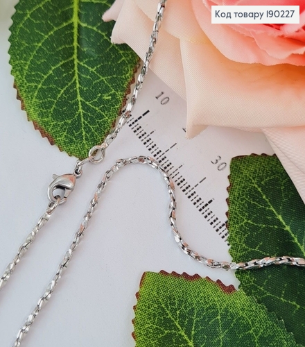 Цепочка родированая комбинированое плетение 2мм, длина 45см, Xuping  190227 фото 1