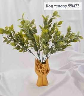 Искусственная композиция Декоративная Зелень, серо-зеленого цвета, 7 веточек, высота 35см 551433 фото