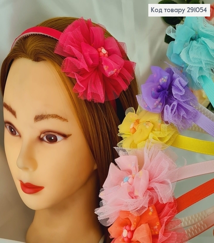 Обруч пластик Цветок с фатина в асс. 291054 фото 1