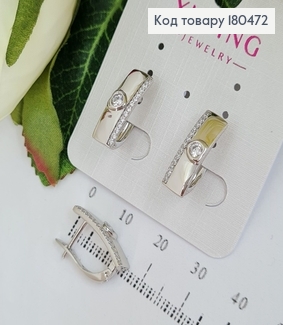 Серьги Классические с камешками  родованные Xuping 180472 фото