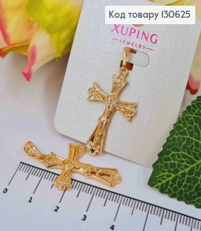 Крестик с распятием, 3,2*2см, Xuping 18K 130625 фото
