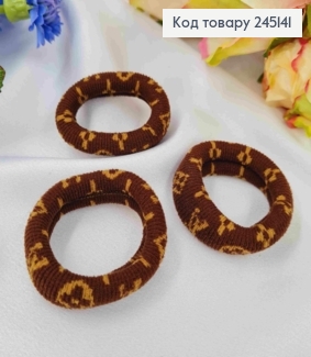 Резинка микрофибра, рисунок Луи Витон, 4см, Коричневого цвета 245141 фото