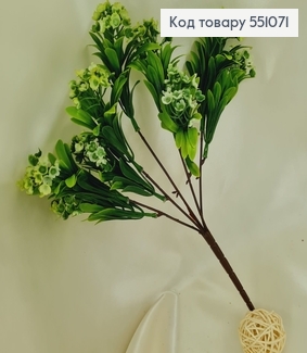 Искусственный цветок незабудка пластик из 5 веточек на металлическом стержне 35см 551071 фото