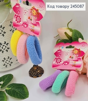 Набор объемных резинок 6см, Микрофибра в ярких цветах, 3шт/уп 245087 фото