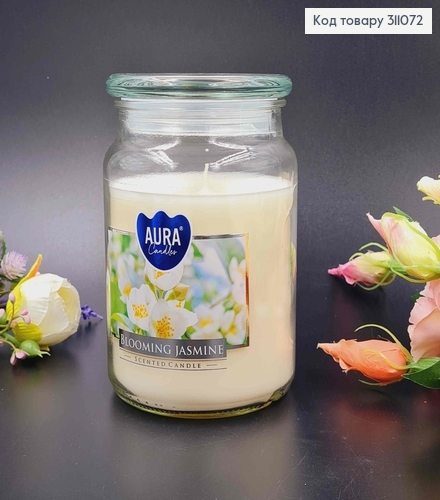 Аромасвечка в банке Blooming Jasmine, 500г, Bispol, 100 часов горения, snd 99-169 311072 фото 1