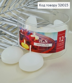 Набор свечей плавающие 12 шт д. 48/28 Белые фото