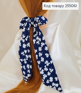 Резинка 5см  Твилли Бант темно-синій  , длинный 9*27см( (ручная работа,Украина) 255061 фото