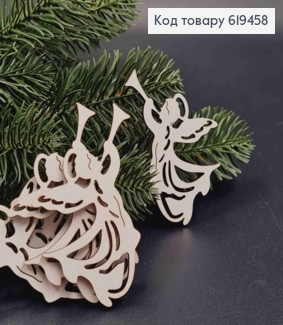 Дерев'яна фігурка (5шт/уп) "ЯНГОЛ", 7,5*4см, ручна робота, Україна 619458 фото