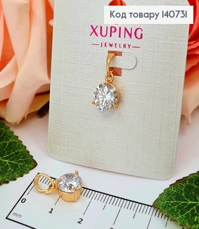 Кулон, круглий Камінчик 0,9см, Xuping 18K 140731 фото