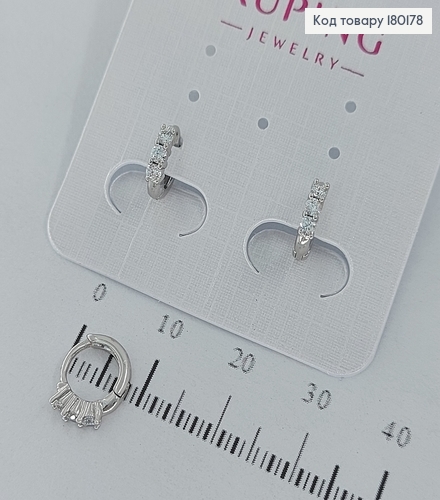 Серьги   кольца 0,8см медзолото  Xuping 180178 фото 1