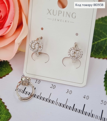 Серьги кольца "Гуччи" в камнях Xuping 180938 фото 1