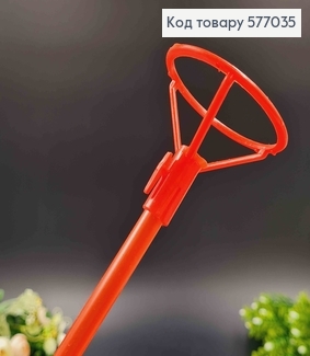 Палочка с держателем для воздушных шаров, (10шт) КРАСНОГО цвета, пластиковая 50см. 577035 фото