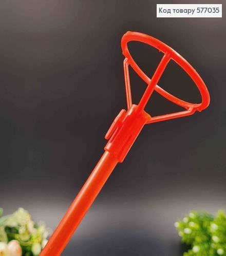 Палочка с держателем для воздушных шаров, (10шт) КРАСНОГО цвета, пластиковая 50см. 577035 фото 1