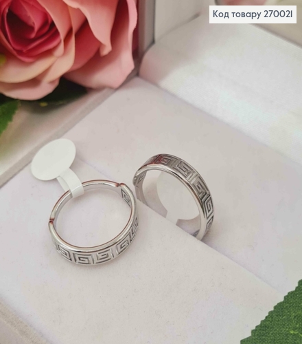 Кольцо серебряного цвета, ВЕРСАЧЕ, Stainless Steel 270021 фото 1