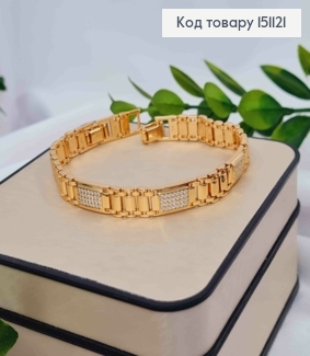 Браслет "Сияние" украшен Блестящими камешками, дл. 17+2см, Xuping 18K 151121 фото