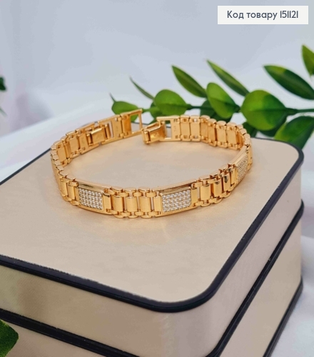 Браслет "Сияние" украшен Блестящими камешками, дл. 17+2см, Xuping 18K 151121 фото 1