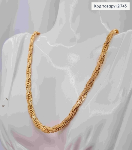 Цепочка плетения КОСИЧКА, ширина 6мм, длина 60см, Xuping 18К 121743 фото 3