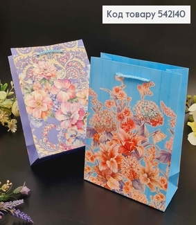 Пакет бумажный "Цветы из акварели" 18*23*8см в ассорт. 542140 фото