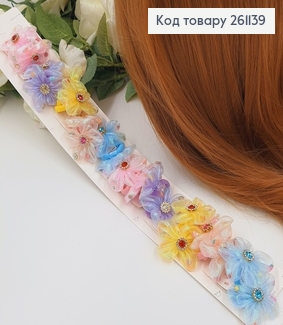 Резинки детски, люрекс, Цветок с камнями 20шт/уп 261139 фото