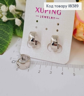 Сережки родовані, кільця 1см, шир.5мм, Xuping  181389 фото