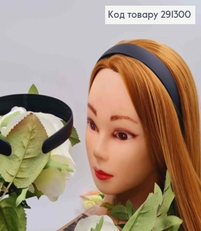 Обруч пластик 2,5см ЧЕРНЫЙ матовый, каучук 291300 фото