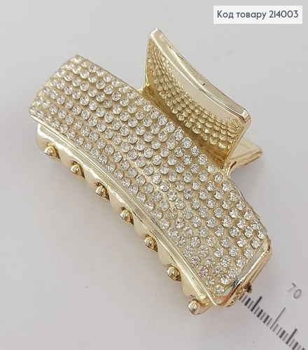 Краб пластик золото с камнями 6см 214003 фото 1