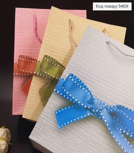 Пакет бумажный средний Бант 32,5х25,5 см в асс. 541011 фото 1