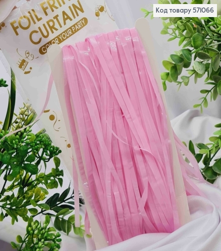 Фольгована шторка для фотозони, Рожевого кольору, 100*200см 571066 фото 1
