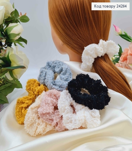 Резинка об'ємна, з люрексом, 10см, кольори в асорт  242114 фото 1