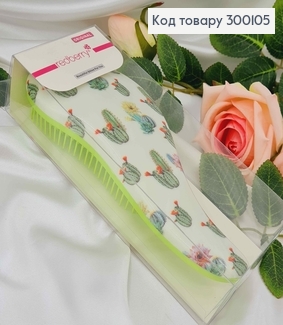 Щетка для волос, Redberry (тангл тизер), Салатовая с Кактусами, средняя(19*8), качественный Китай 300105 фото