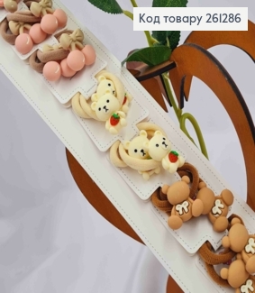 Набор детских резинок, микрофибра (20шт/уп), пастельных цветов, Медвежонок-Вишенки-Утята. 261286 фото