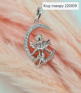 Кулон Ангел на месяце с камешками родованное  Xuping 220109 фото
