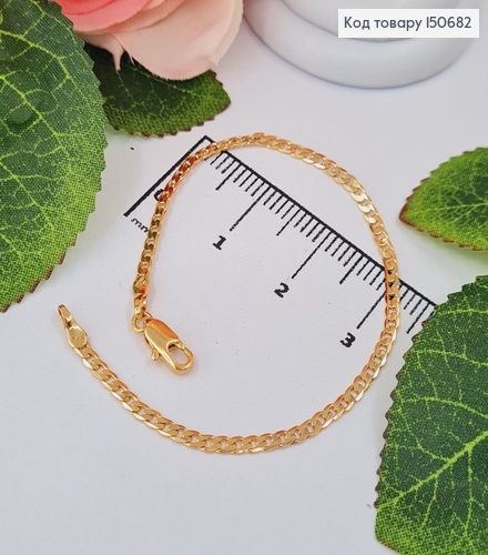 Браслет панцирное плетение 17см Xuping 18K 150682 фото 1