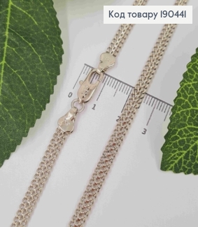 Цепочка родованная, плетение Питон, ширина 5мм, длина 60см, Xuping 190441 фото