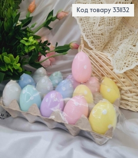 Свеча-яйцо "Крошенка в горошек" ПАСТЕЛЬНАЯ, 6*4см ассортименте 331132 фото