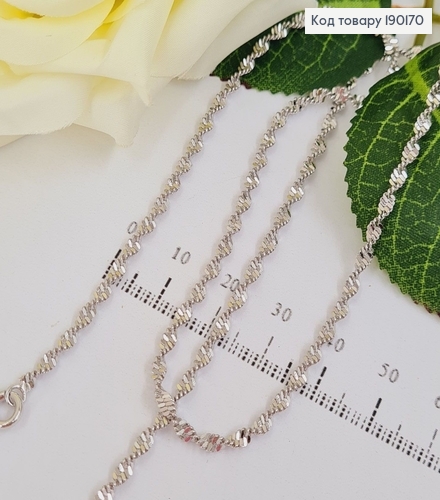 Цепочка 60см 2,5мм крученая родированая Xuping 190170 фото 1