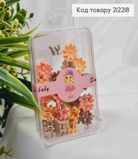 Набор мини-крабов (20шт/уп), "Цветочек", Пастельных цветов. 212218 фото