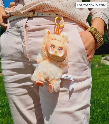 Брелок-сюрприз ЛАБУБУ, мягкая игрушка с коллекционной фигуркой  "Biginto Energy Labubu", 15см 274582 фото 2