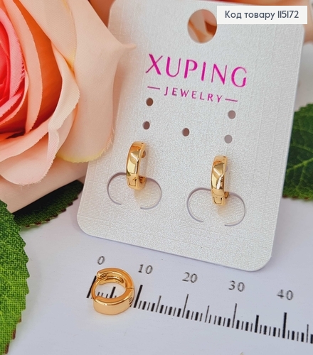 Серьги кольца, 0,4мм Xuping 18K 115172 фото 1