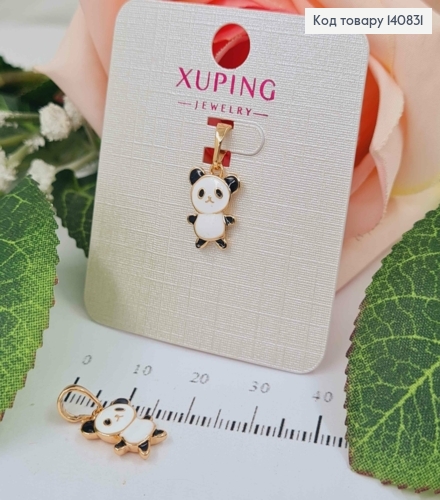 Кулон "Пандочка" с черно-белой эмалькой, 1,4см, Xuping 18К. 140831 фото 1