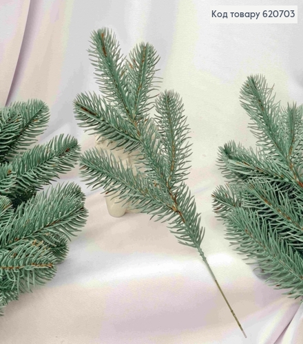 Веточка Елки на 5 побегов, 33см, ЭВКАЛИПТОВОГО цвета 620703 фото 1