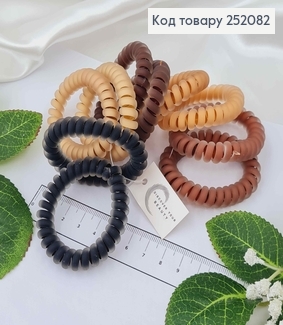 Резинка пружинка матова 5,5см, коричневі тони в асортименті 252082 фото