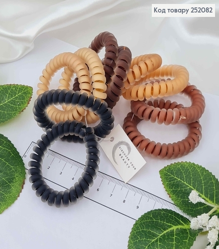 Резинка пружинка матова 5,5см, коричневі тони в асортименті 252082 фото 1