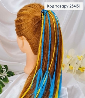 Резинка (4см) с 4 косичками, длиной 33см в ассортименте 254131 фото