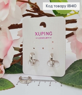 Серьги, Кольца, диаметр 1,3см, ширина 3мм, Xuping 181410 фото