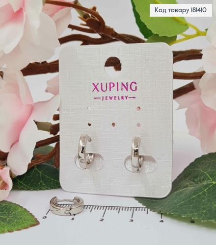 Серьги, Кольца, диаметр 1,3см, ширина 3мм, Xuping 181410 фото 1