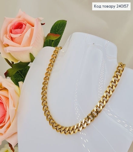 Цепочка 40+5см длина, 1,2см ширина лимонное золото  Stainless Steel 240157 фото 1