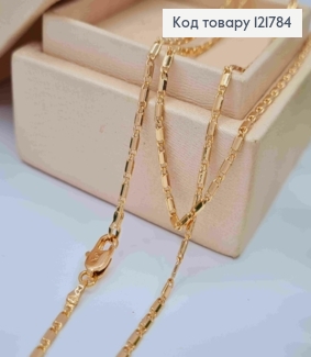 Цепочка плетение Пластинками, ширина 2мм, длина 55см, Xuping 18K 121784 фото