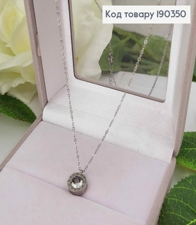 Цепочка родовая с подвеской с римскими цифрами и камнем, длина 46+5см, Xuping 190350 фото